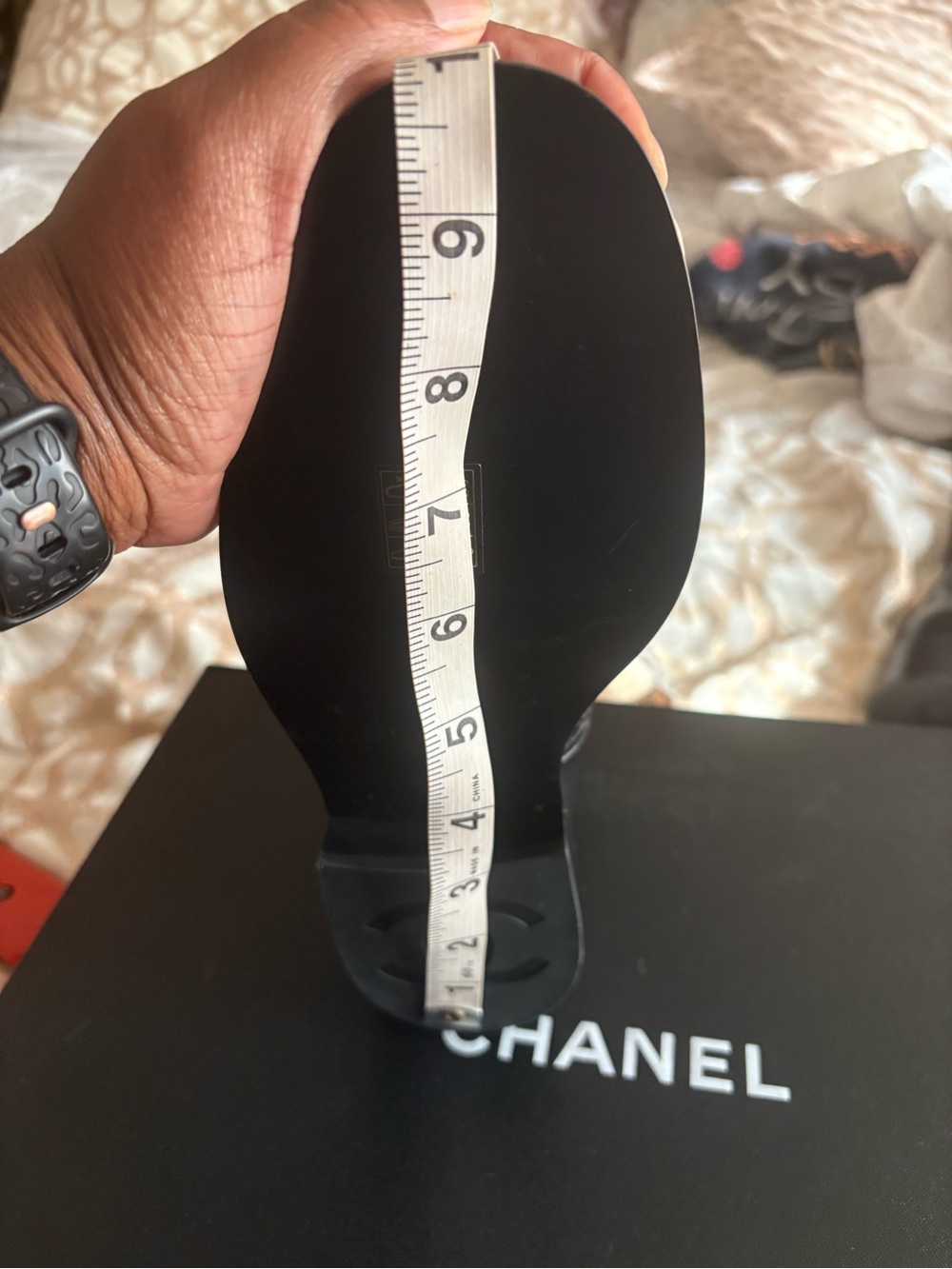 CHANEL Black Leather Combat Boots - Picture 9 of 9